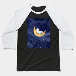 Sleepy Baby Penguin Baseball T-Shirt